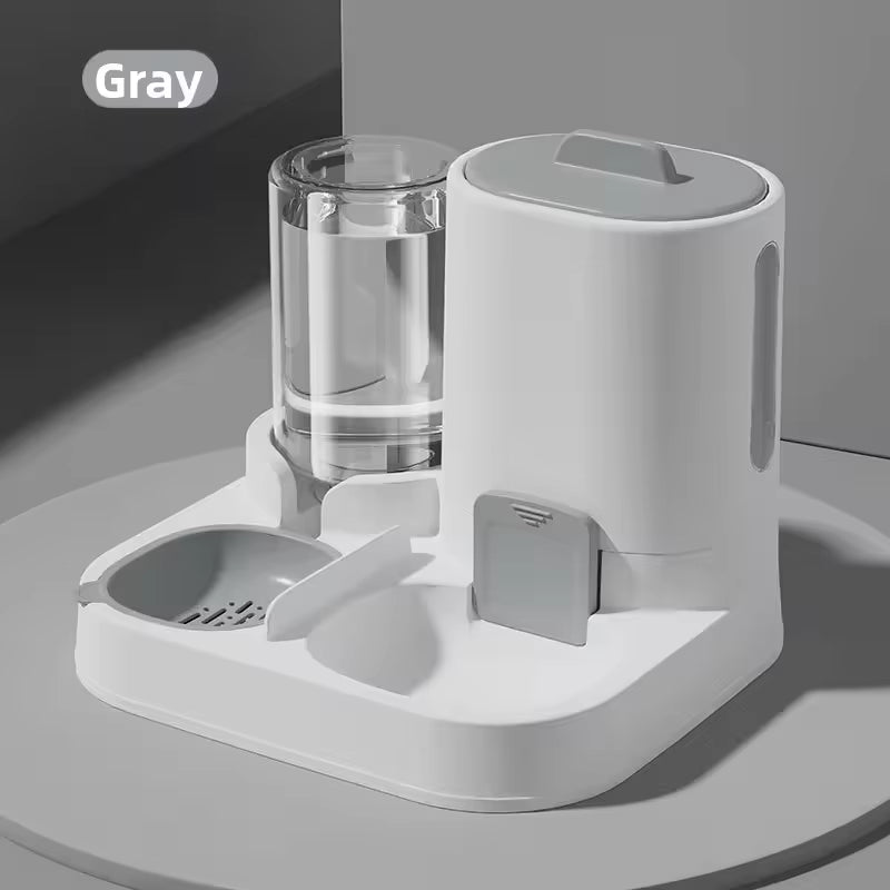 Best Sell 2-In-1 PP Automatic Pet Feeder Water Dispenser 800Ml+1600Ml Capacity for Dogs Cats Small Animals Anti-Slip Slow Feeder