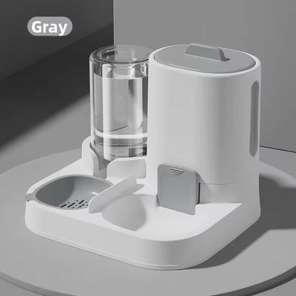 Best Sell 2-In-1 PP Automatic Pet Feeder Water Dispenser 800Ml+1600Ml Capacity for Dogs Cats Small Animals Anti-Slip Slow Feeder