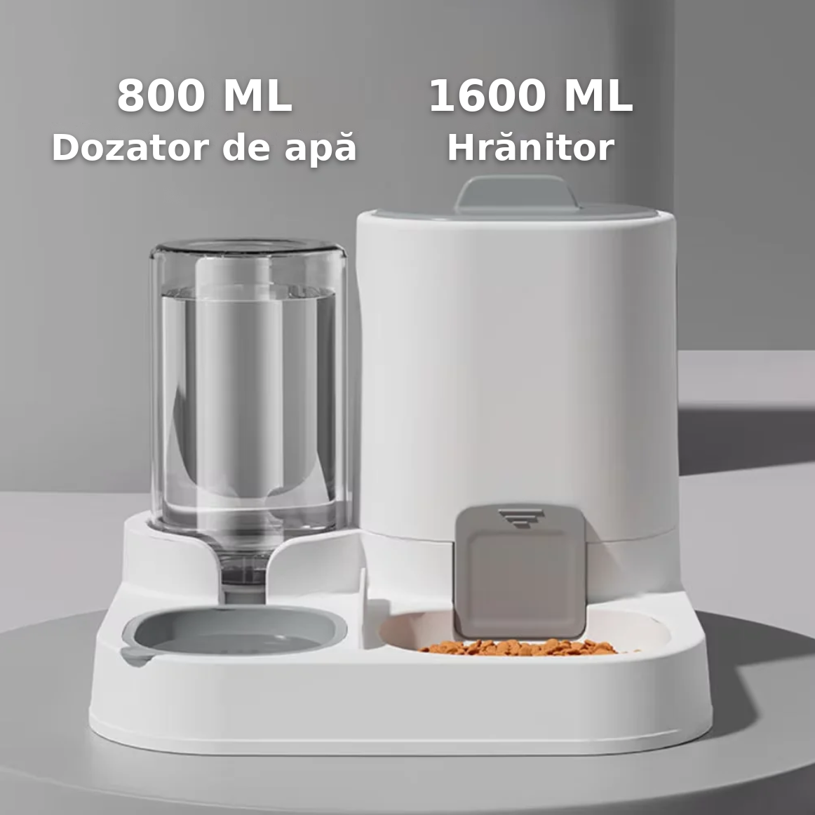 DuoBol™ 2.0 – Hrănitor și dozator de apă 2-în-1 pentru câini și pisici