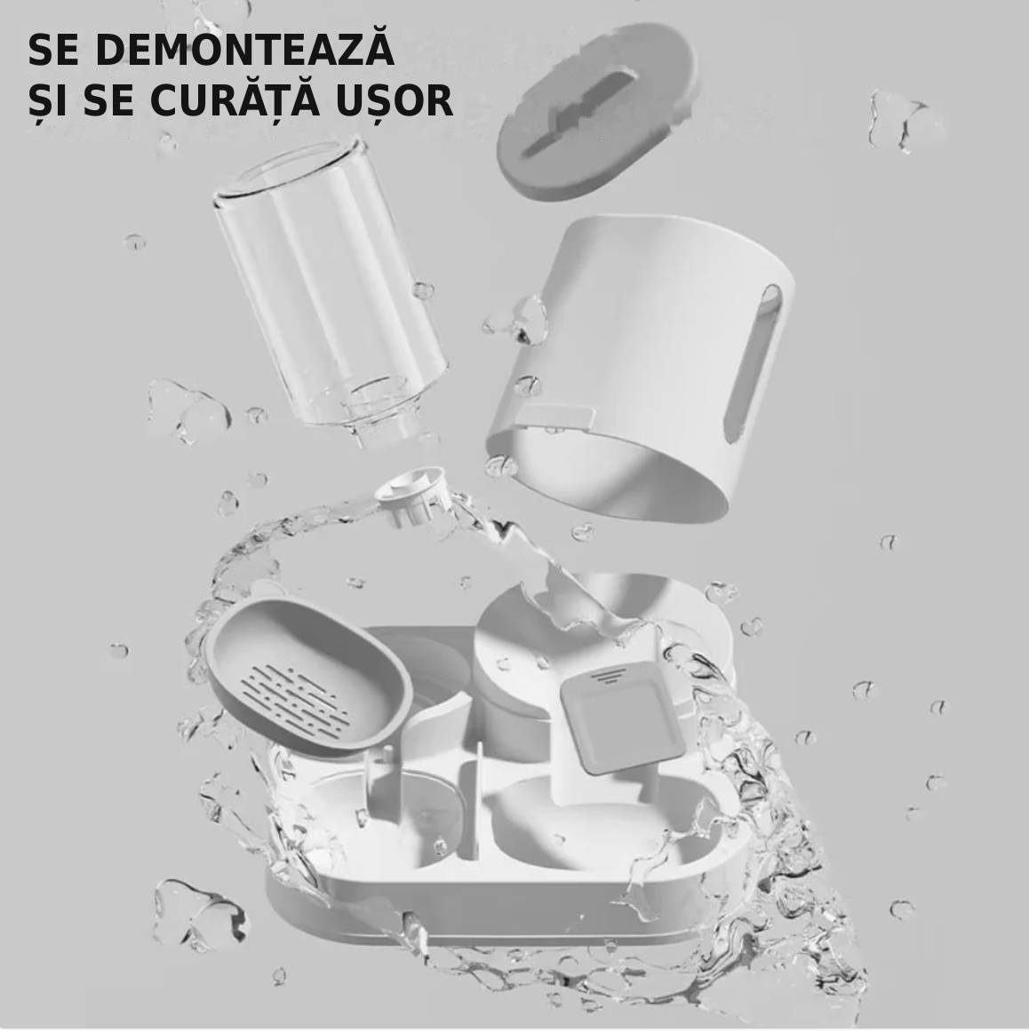 DuoBol™ 2.0 – Hrănitor și dozator de apă 2-în-1 pentru câini și pisici