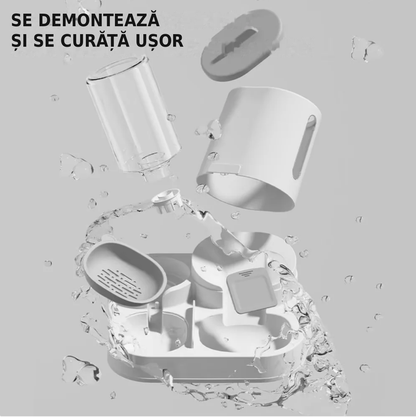 DuoBol™ 2.0 – Hrănitor și dozator de apă 2-în-1 pentru câini și pisici